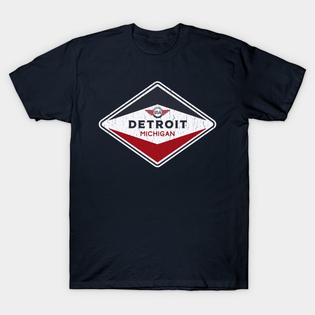 Detroit Michigan Badge T-Shirt by dk08